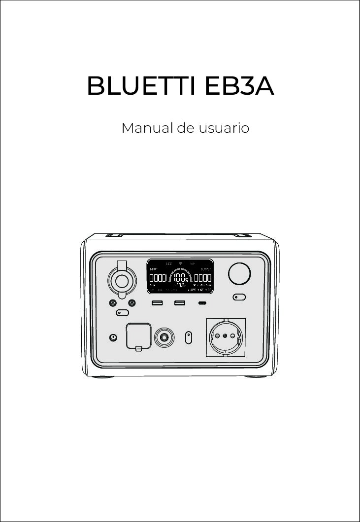 BLUETTI EB3A Manual de usuario