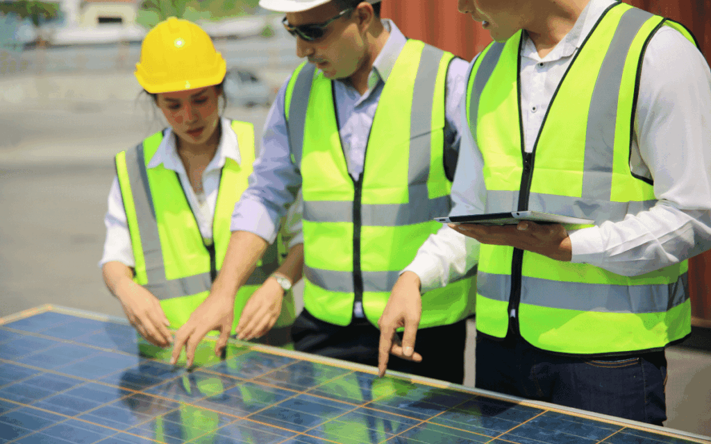 Paneles solares en Madrid integrados en edificio de oficinas